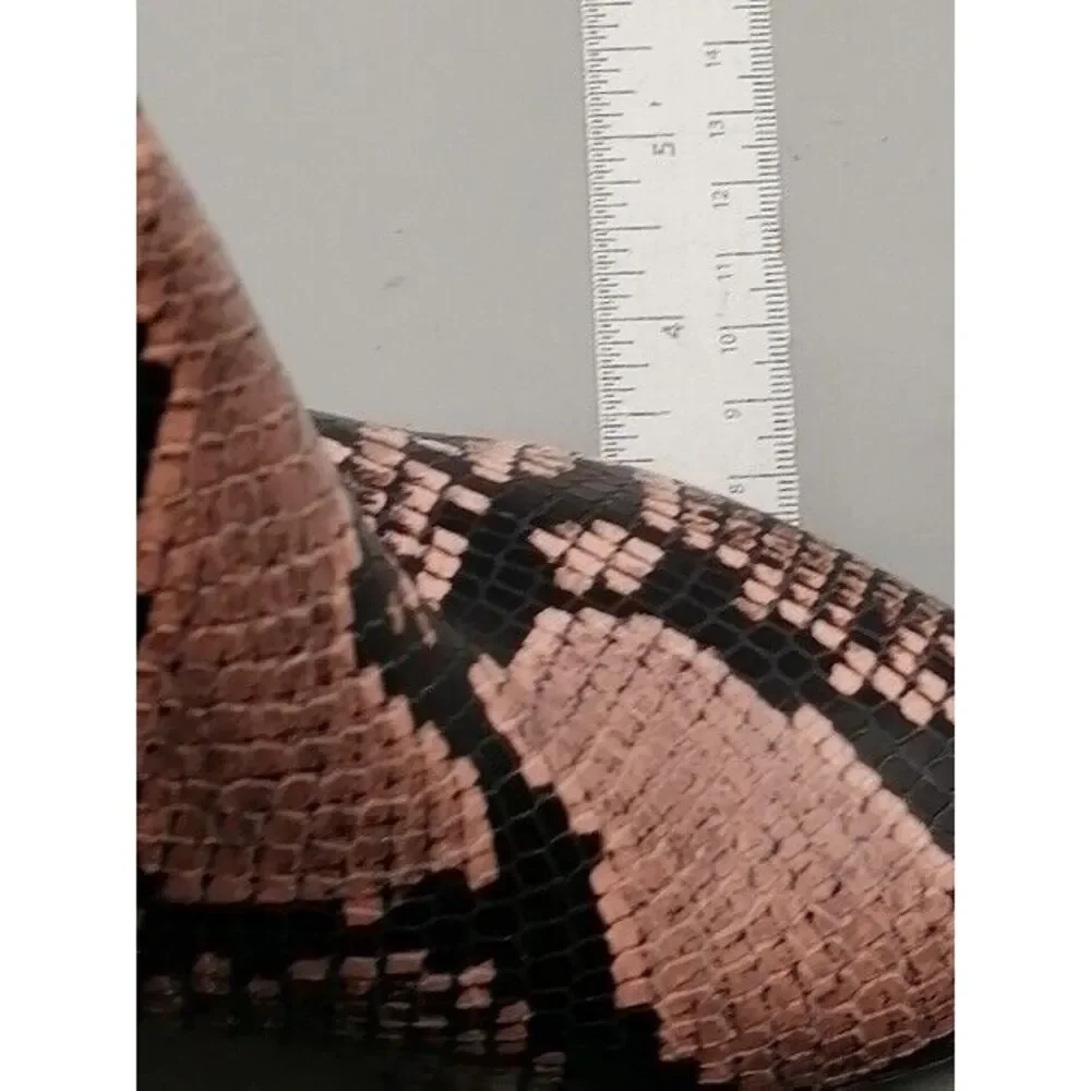 Marc Fisher Boots Womens Mlulan Pink 7 Ankle Shoe Snakeprint‎ Leather Zip NEW